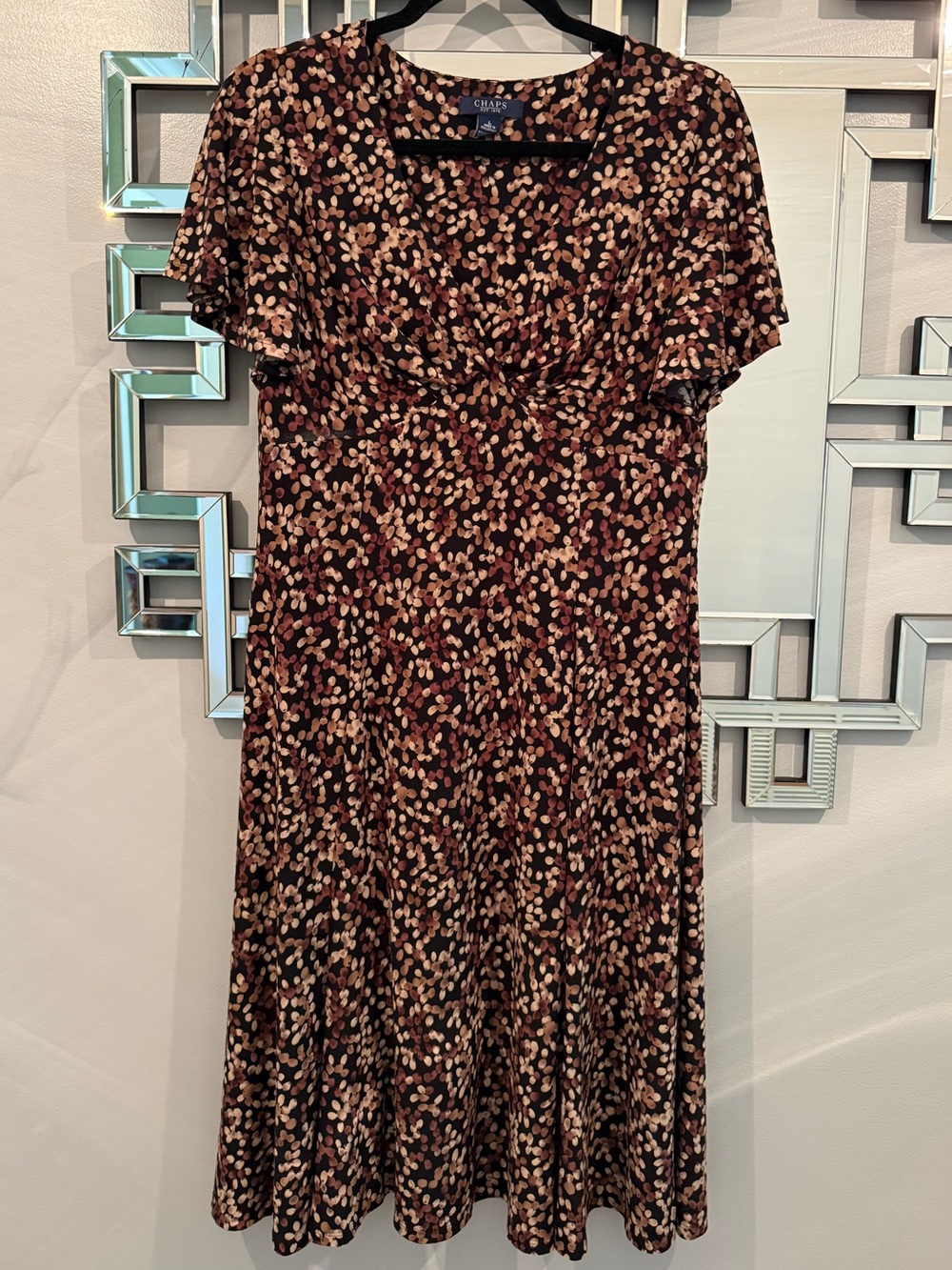EUC CHAPS MIDI DRESS WITH FLUTTER SLEEVES